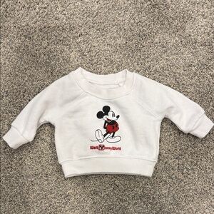 Disney White Mickey Mouse Newborn Sweatshirt